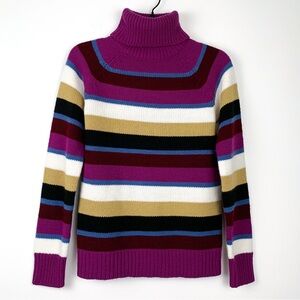 Y2K striped turtleneck sweater by Austin Clothing purple multicolor fits like xs